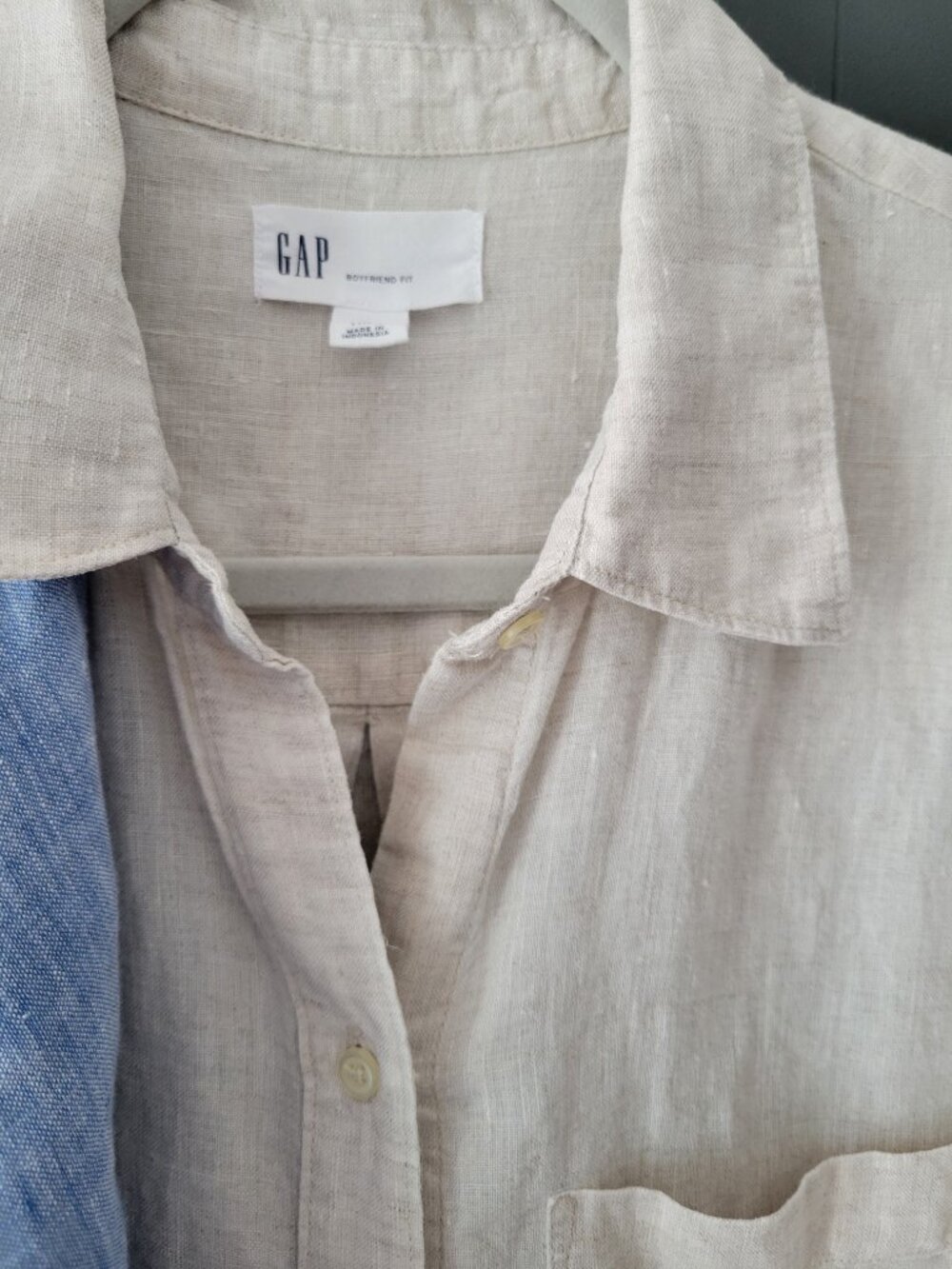 Set of 2 Gap 100% Linen Oversized Boyfriend Fit Shirts - Picture 9 of 13